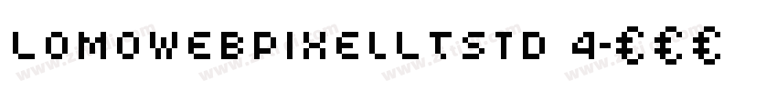 LomoWebPixelLTStd 4字体转换